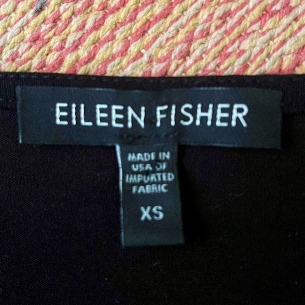 Eileen Fisher Black Size XS Batwing Top - Picture 6 of 6